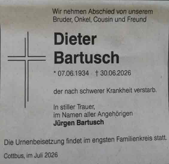Bartusch-Anzeige